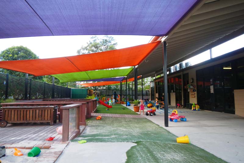 beautiful and safe child play area at a local kindergarten
