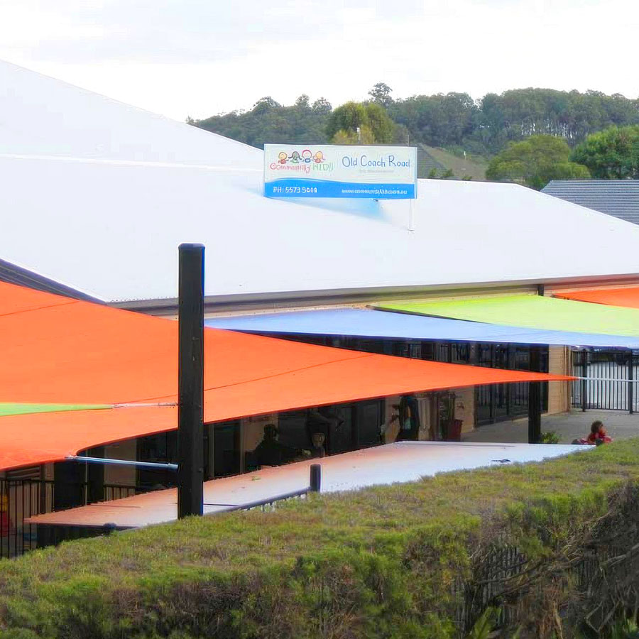 beautiful gold coast shade sails kindergarten installation
