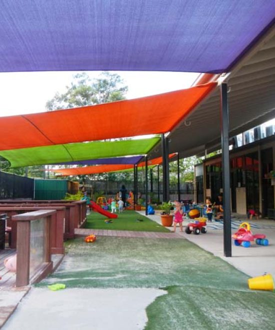 beautiful and safe child play area at a local kindergarten